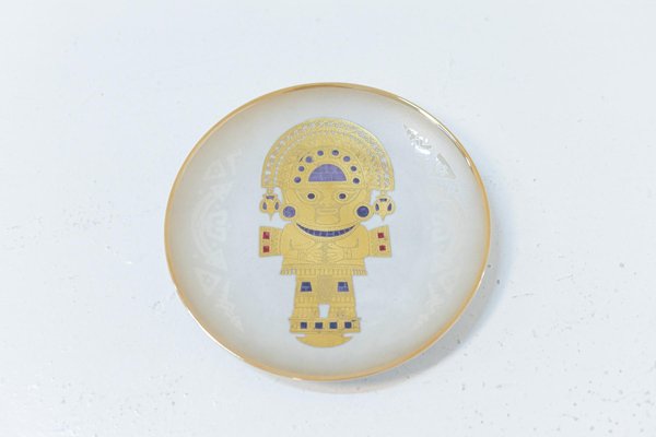 Porcelain Plates With 24k Golden Inserts from Arte Morbelli, Set of 5-RCE-1230470