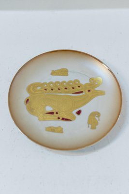 Porcelain Plates With 24k Golden Inserts from Arte Morbelli, Set of 5-RCE-1230470