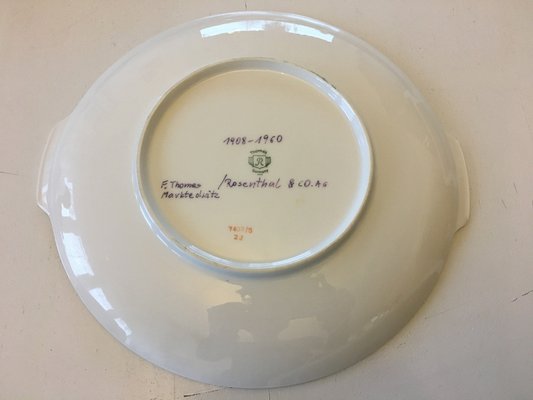 Porcelain Platter by F. Thomas, 1900s-WQQ-1135082