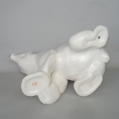 Porcelain Polar Bear and Cubs Sculptures from Lomonosov, 1960s, Set of 3-YGE-703530