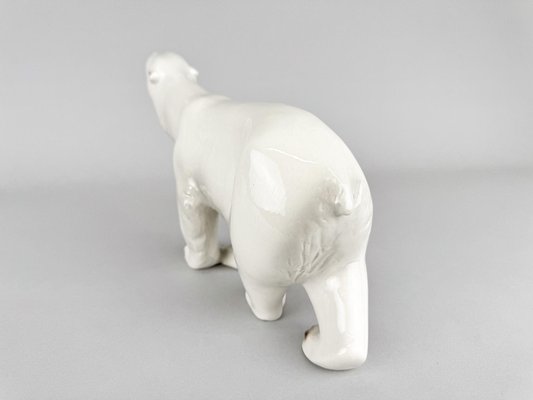 Porcelain Polar Bear Sculpture from Royal Dux, Former Czechoslovakia, 1960s-TZ-2018655