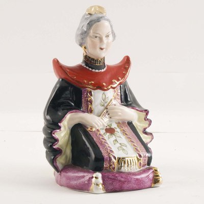 Porcelain Polychrome Statue by Vieira De Castro, 1920s-NJV-853157