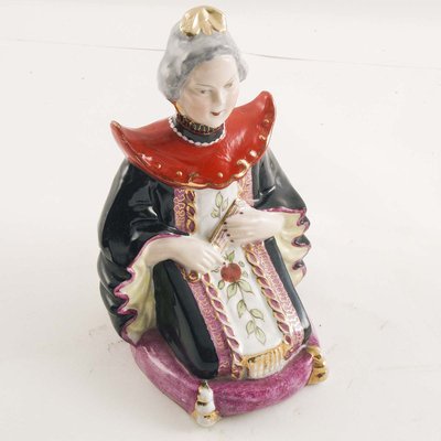 Porcelain Polychrome Statue by Vieira De Castro, 1920s-NJV-853157