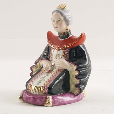 Porcelain Polychrome Statue by Vieira De Castro, 1920s-NJV-853157