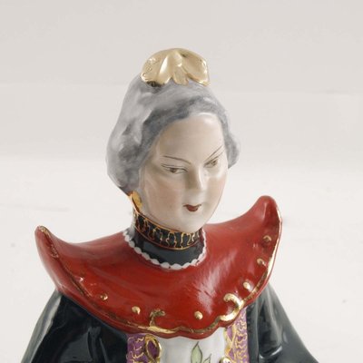 Porcelain Polychrome Statue by Vieira De Castro, 1920s-NJV-853157