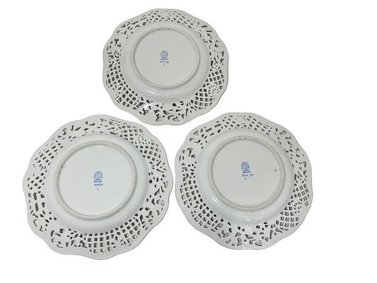 Porcelain Rotschild Wall Decoration Plates from Herend Hungary, Set of 3-UCH-1704929