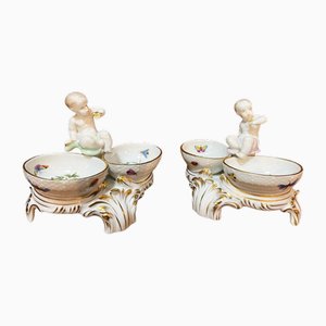 Porcelain Salt Cellars by Rotschild for Herend, Hungary, 1960s, Set of 2-UCH-2035246