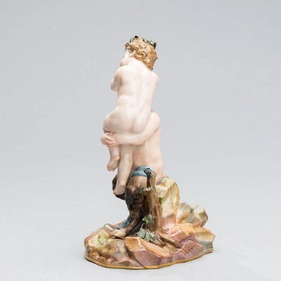 Porcelain Satyr and Dionysus Group from Meissen, 19th Century-WMV-1129603