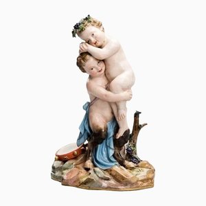 Porcelain Satyr and Dionysus Group from Meissen, 19th Century-WMV-1129603