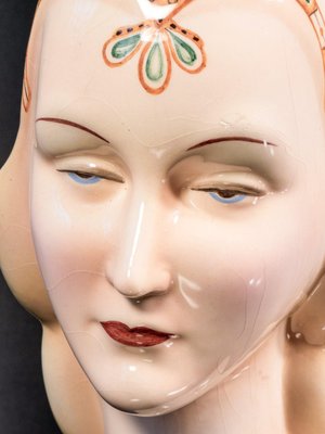 Porcelain Sculpture Lady by Antonio Ronzan, 1940s-OJE-2028719