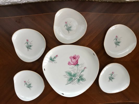 Porcelain Set from Hertel-Jacob Bavaria, 1940s, Set of 6-WQQ-1719121