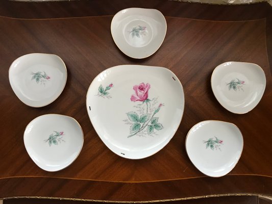 Porcelain Set from Hertel-Jacob Bavaria, 1940s, Set of 6-WQQ-1719121