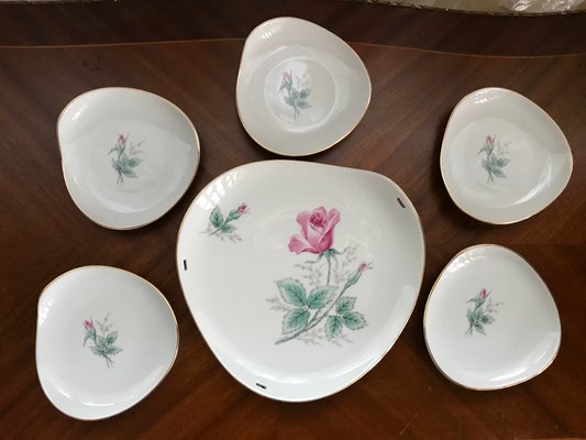 Porcelain Set from Hertel-Jacob Bavaria, 1940s, Set of 6-WQQ-1719121