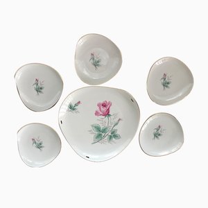 Porcelain Set from Hertel-Jacob Bavaria, 1940s, Set of 6-WQQ-1719121