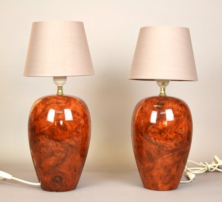 Porcelain Table Lamps from Benab, Sweden, Set of 2-AOU-1768452