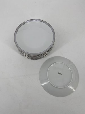 Porcelain Tableware Service Friedrichstrasse 4042 with Platinum Rim by Hans Theo Baumann for Rosenthal, Germany, 1970, Set of 40-CZ-2023646