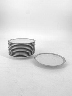 Porcelain Tableware Service Friedrichstrasse 4042 with Platinum Rim by Hans Theo Baumann for Rosenthal, Germany, 1970, Set of 40-CZ-2023646