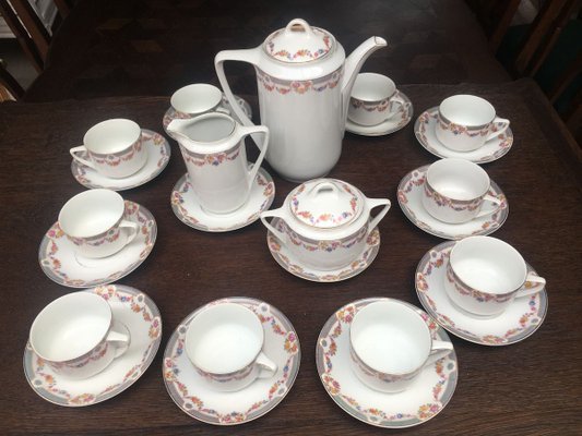 Porcelain Tea / Coffee Service for 10 People, 1911-1927, Set of 25-WQQ-895643