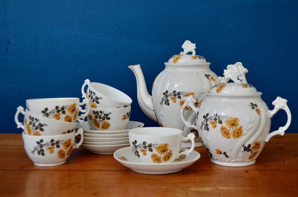 Porcelain Tea Service from CM Limoges, Set of 14-AIU-1306249