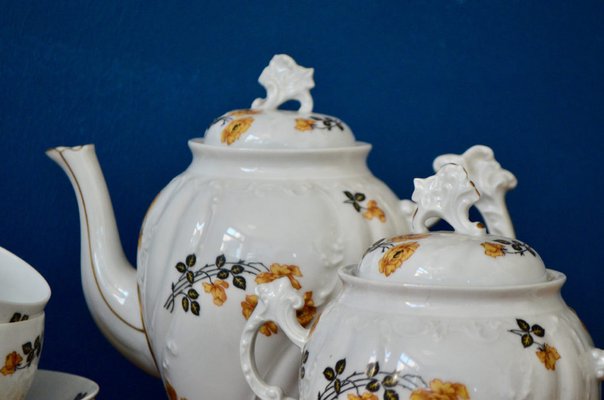 Porcelain Tea Service from CM Limoges, Set of 14-AIU-1306249