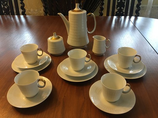 Porcelain Tea Set for 3 People from Hutschenreuther, 1930s, Set of 18-WQQ-674611