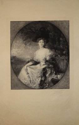 Portait of Madame - Original b/w Etching by Charles Waltner - End of 19th cent. 1860-1900-ZCI-760315