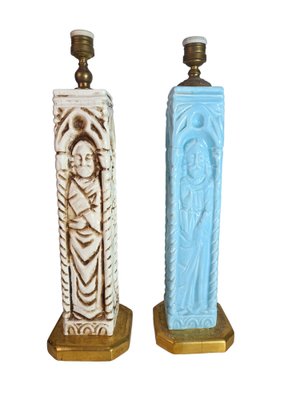 Portico de la Gloria Manises Lamps in Ceramic, 1920s, Set of 2-ZVO-1758437