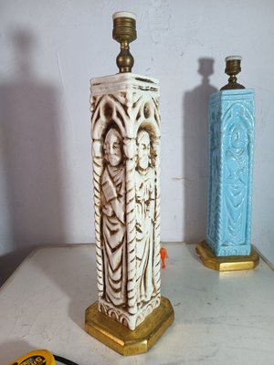 Portico de la Gloria Manises Lamps in Ceramic, 1920s, Set of 2-ZVO-1758437