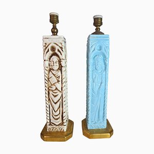 Portico de la Gloria Manises Lamps in Ceramic, 1920s, Set of 2-ZVO-1758437