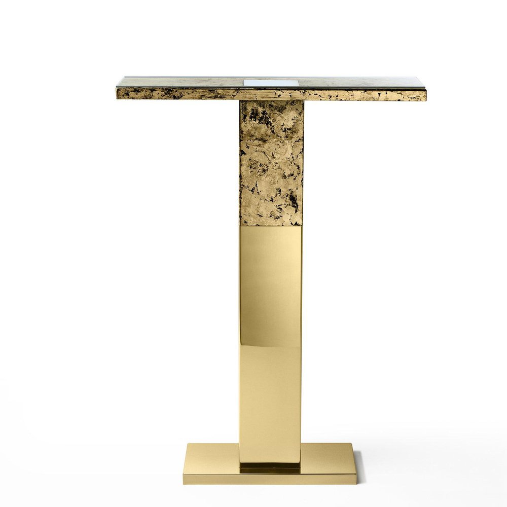 Porto Gold Console Table by Andrea Branzi