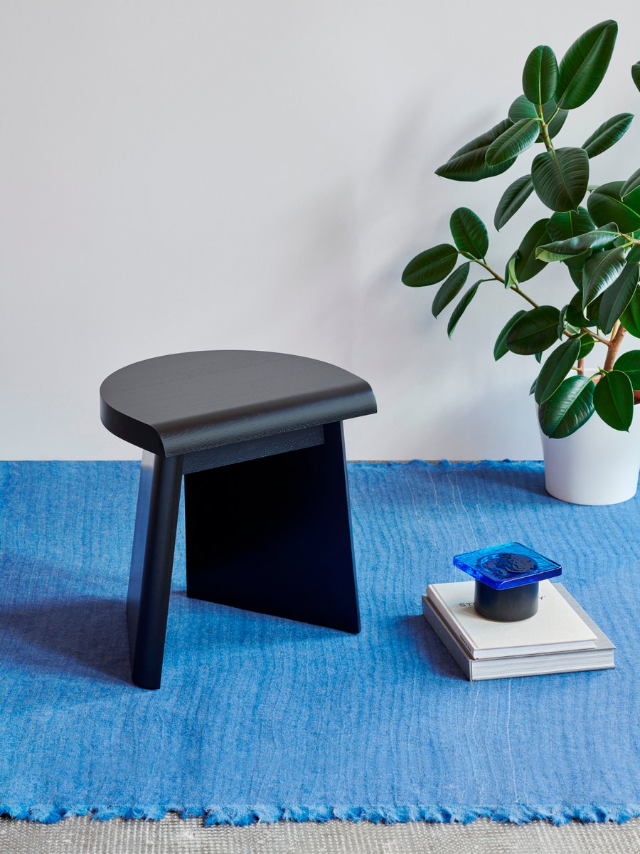 Portoa Stool in Black Stained Oak by Christian Haas for Favius