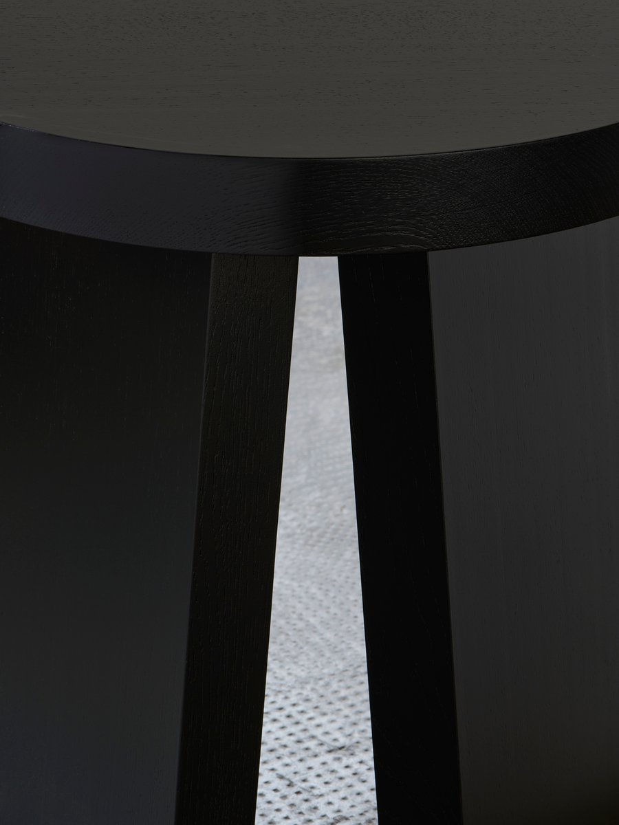 Portoa Stool in Black Stained Oak by Christian Haas for Favius