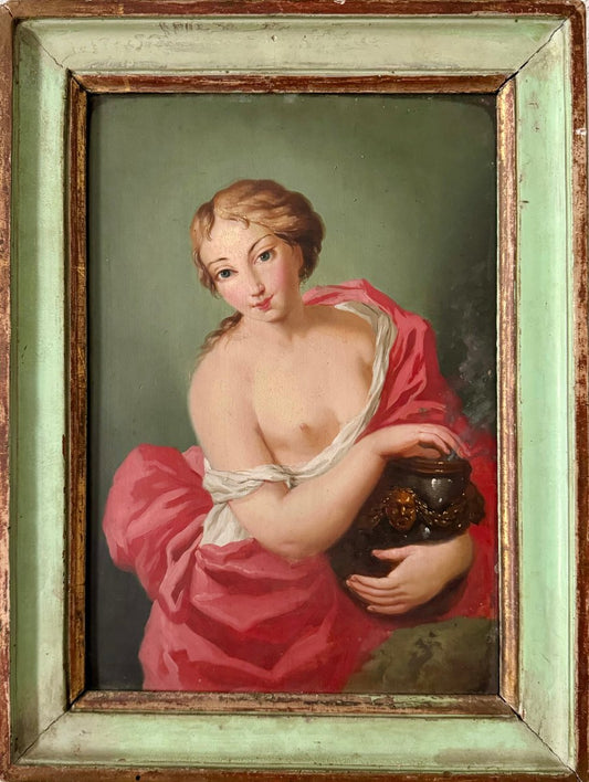 Portrait as a Vestal Virgin, 1780-1800, Oil Painting, Framed