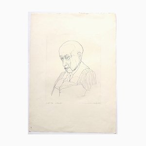 Portrait Etching by André Roland Brudieux, 1960s-ZCI-778561