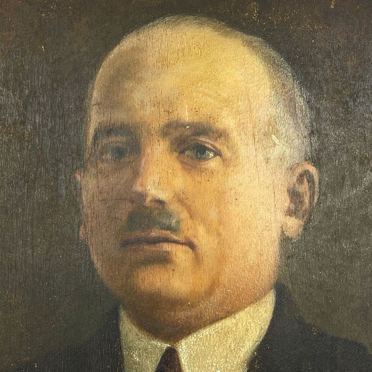 Portrait Man in a Suit, Late 19th Century, Oil on Plywood