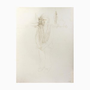 Portrait of a Child no.4 - Original Silver point by J.P. Velly - 1972 1979-ZCI-756313