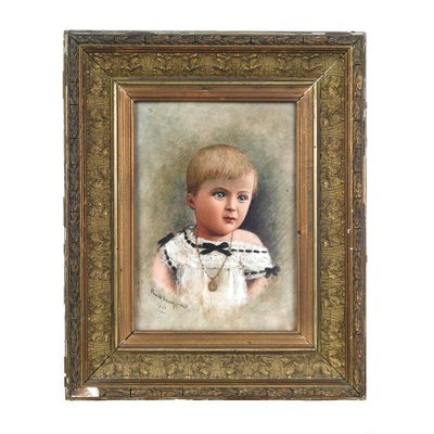 Portrait of a Child Painting on Porcelain-NQ-624874