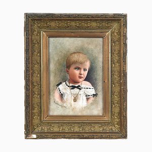 Portrait of a Child Painting on Porcelain-NQ-624874