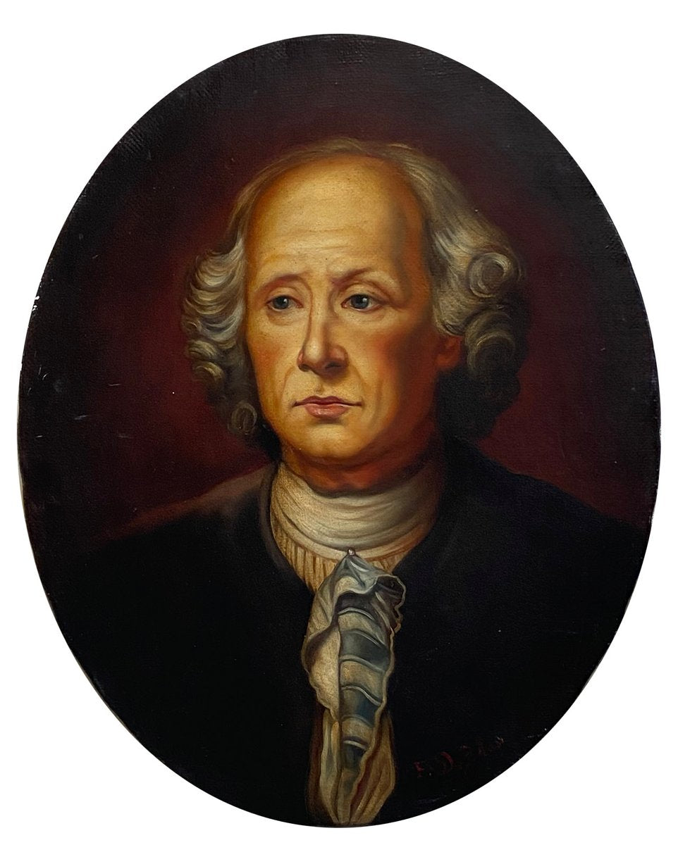 Portrait of a Gentlmen, French School, 2006, Oil on Canvas, Framed-YUW-1314813