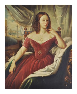 Portrait of a Lady, Venetian School, 2002, Oil on Canvas, Framed-YUW-1317053