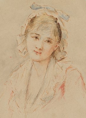 Portrait of a Lady with a Bonnet, 1820, Graphite on Paper-OJR-1273272