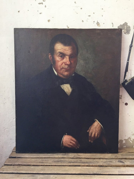 Portrait of a Man, 1890s, Oil on Canvas, Framed