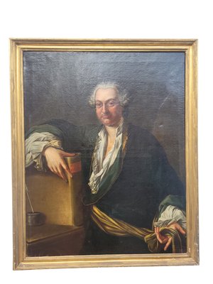 Portrait of a Scholar, 18th Century, Oil on Canvas, Framed-SYQ-1795494