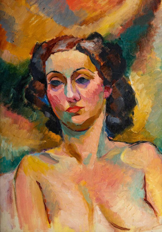 Portrait of a Woman, 1930, Oil on Panel, Framed