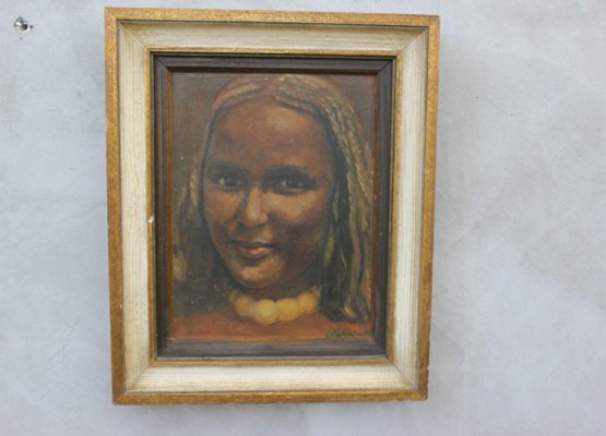 Portrait of a Young Girl, Oil on Canvas, Framed-UWJ-1103574