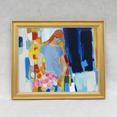 Portrait of a Young Woman Painting from TARIS, 1960s-JUA-565247