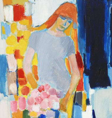 Portrait of a Young Woman Painting from TARIS, 1960s-JUA-565247