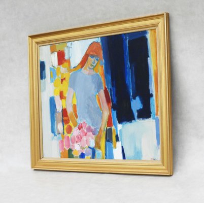 Portrait of a Young Woman Painting from TARIS, 1960s-JUA-565247