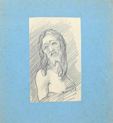 Portrait of Christ, Original Drawing, Early 20th-Century-ZCI-1164368