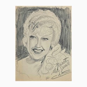 Portrait of Colette Macdonald, Original Drawing, Mid-20th Century-ZCI-1163161